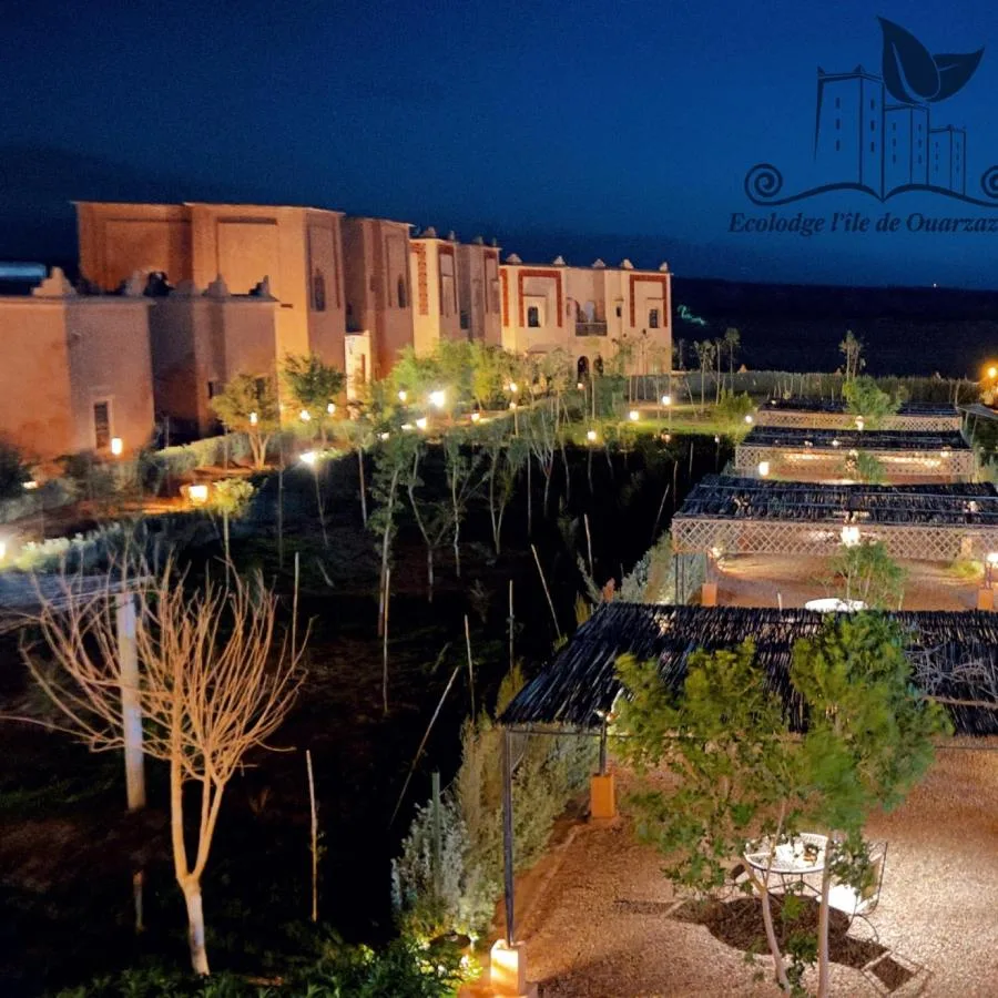 Facciata al tramonto — Ecolodge L'Île de Ouarzazate