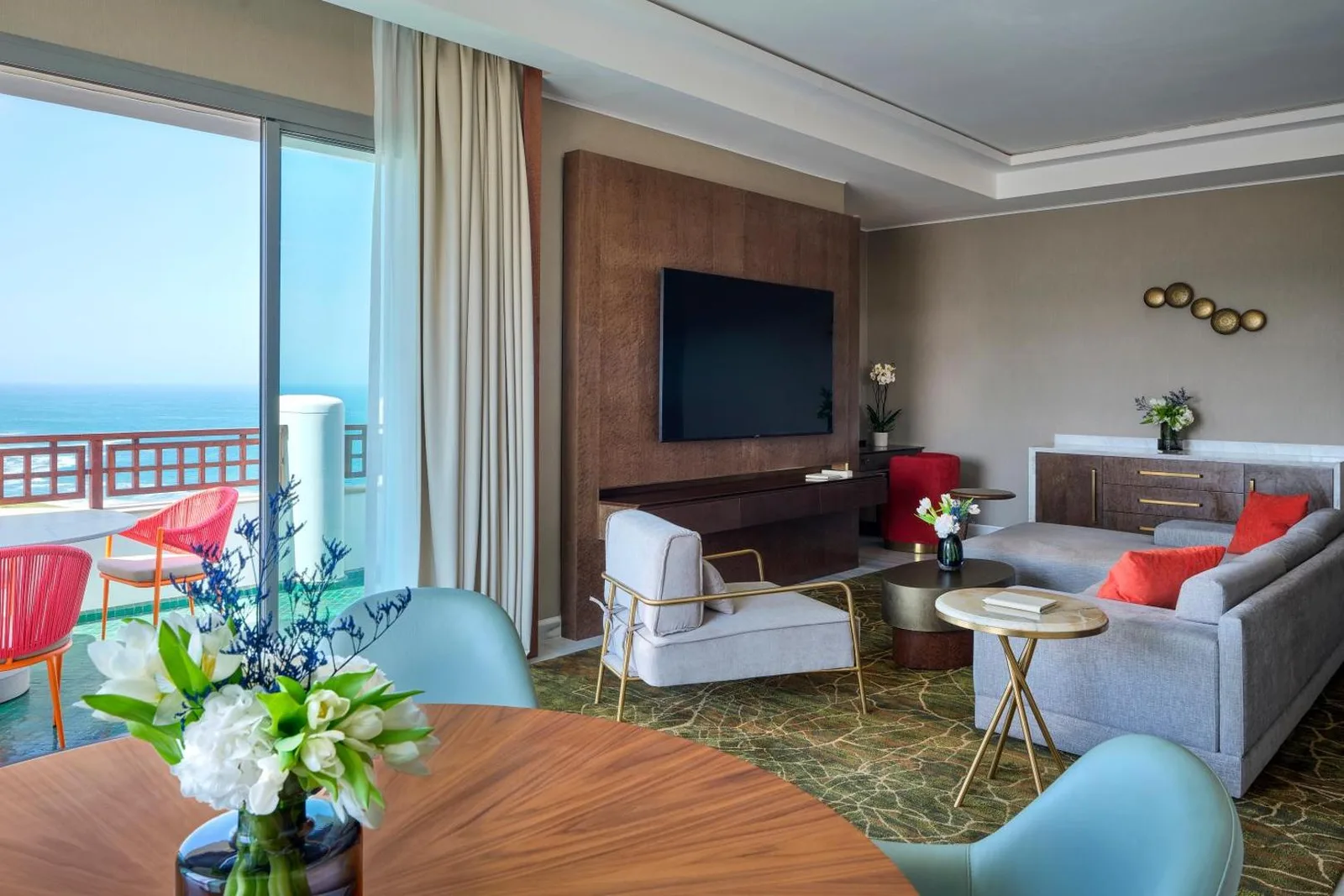 Living area with sea view — Four Seasons Hotel Rabat at Kasr Al Bahr