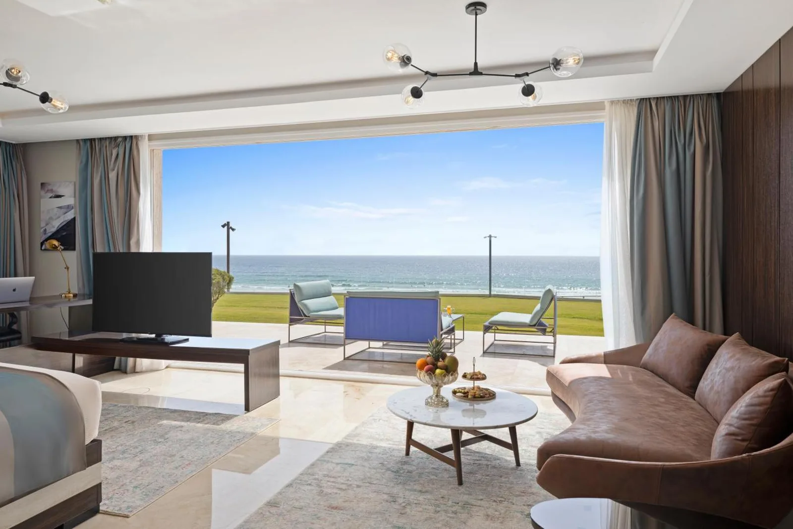 Living area with sea view — Pickalbatros White Beach Taghazout