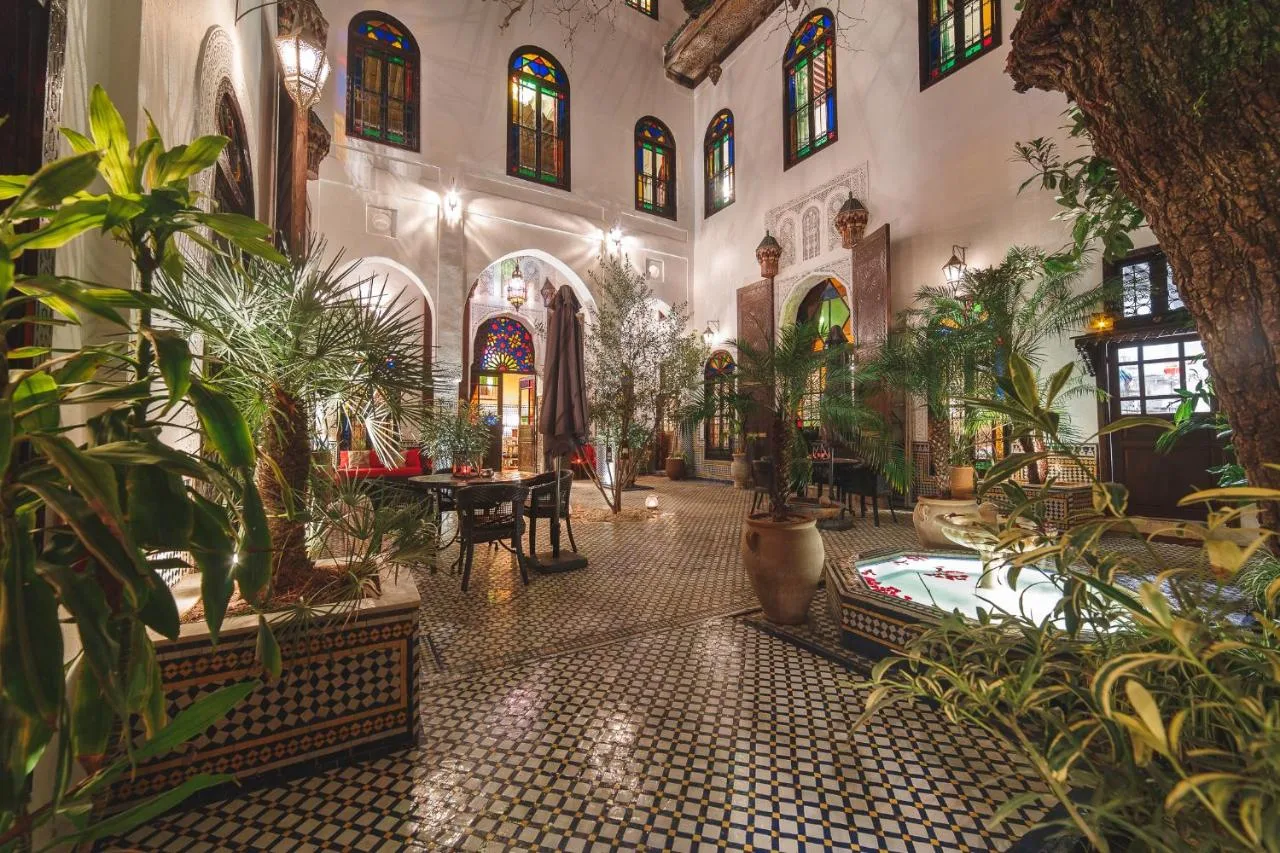Begrünter Innenhof — Riad Le Calife