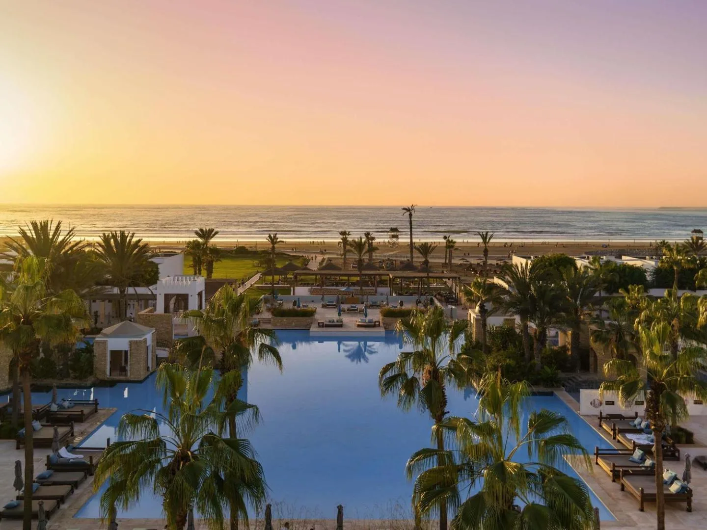 Pools at sunset — Sofitel Agadir Royal Bay Resort
