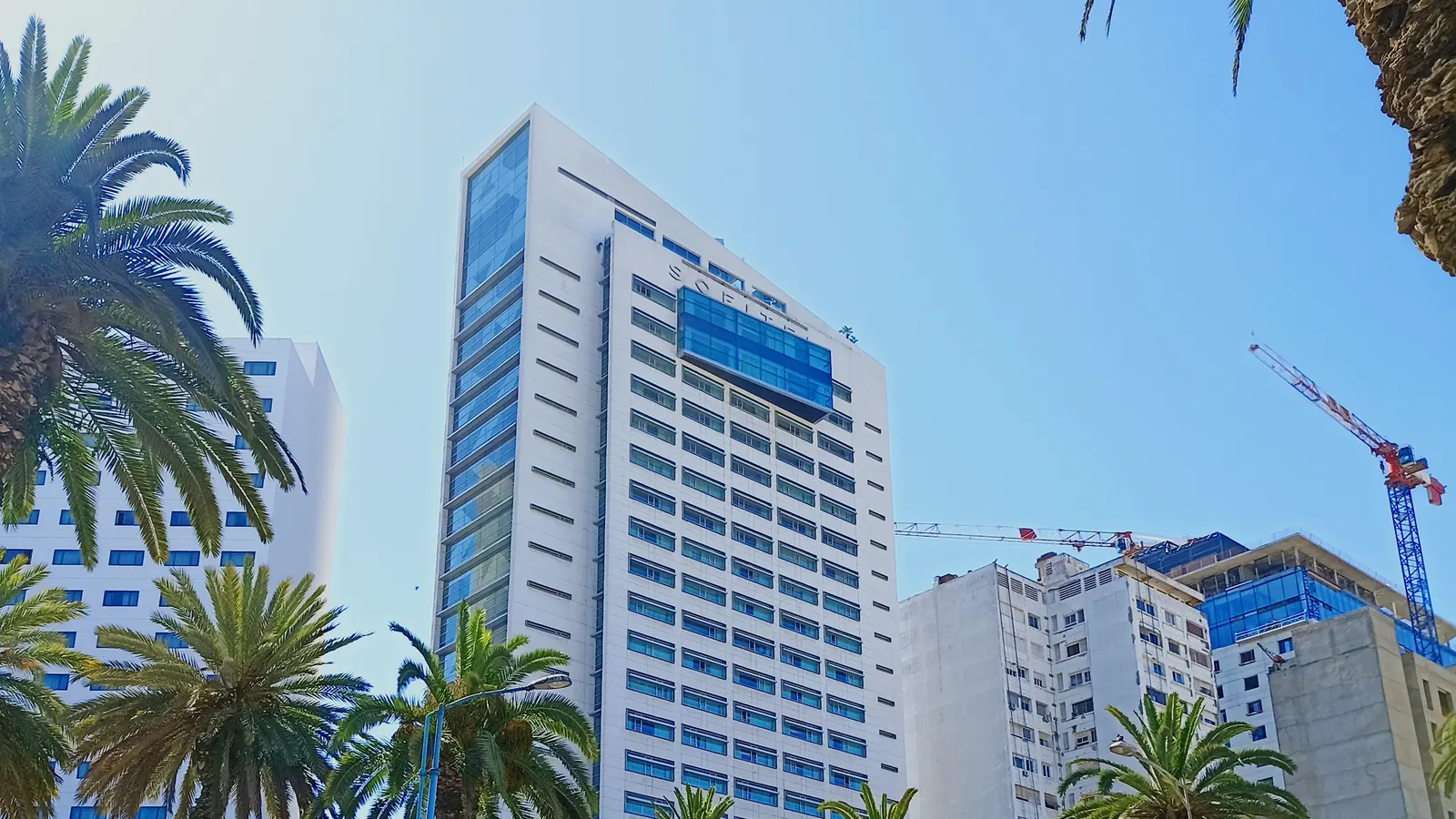 Sofitel Casablanca Tour Blanche tower seen from the street