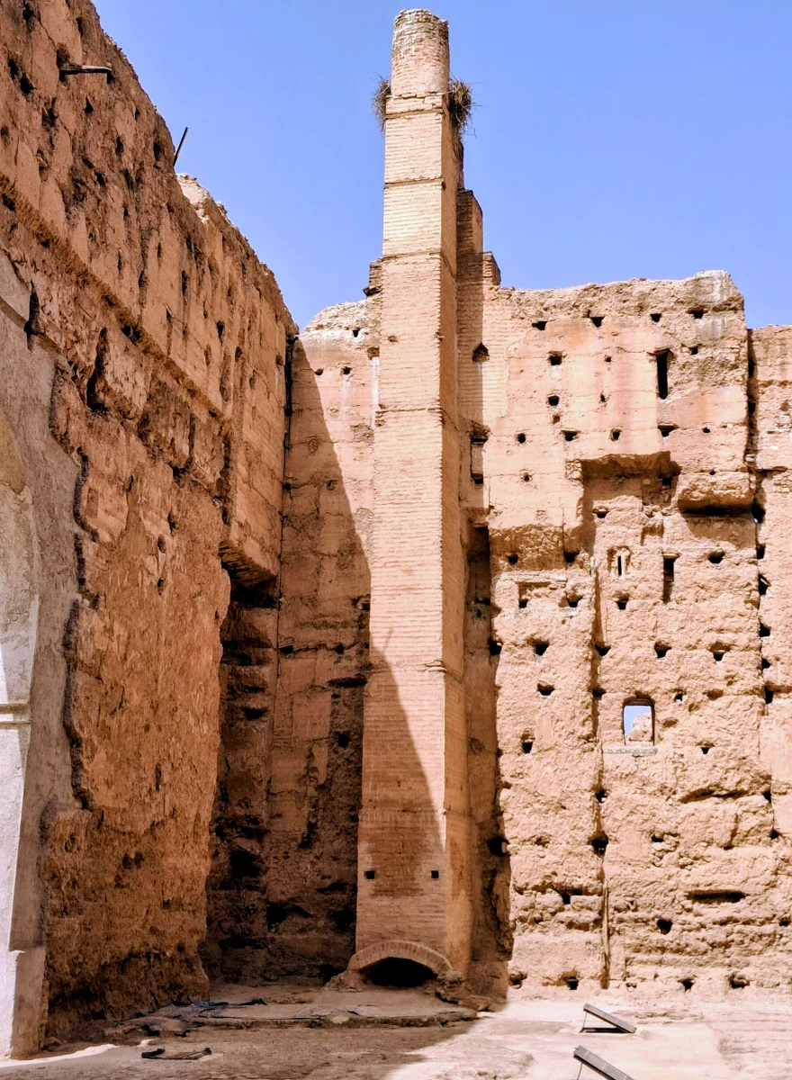 Murailles en pisé du Palais El Badi à Marrakech