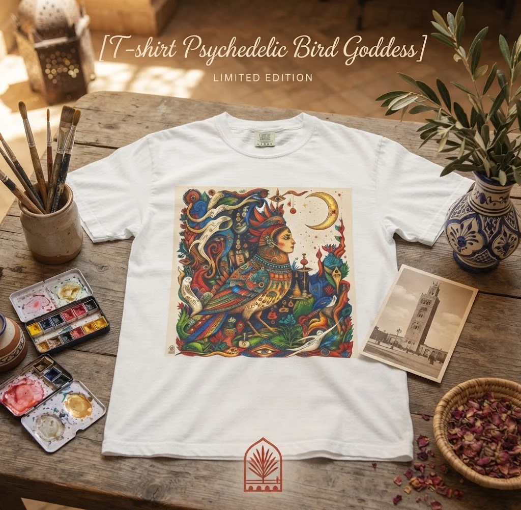 Camiseta Psychedelic Bird Goddess